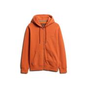 Superdry Zip Hoodies för Män och Kvinnor Orange, Herr