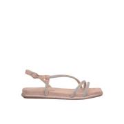 ALMA EN PENA Platt glitter sandal Pink, Dam