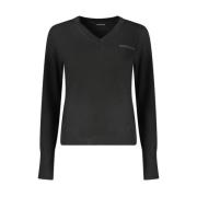 Guess Svart Ull Crewneck Tröja Black, Dam