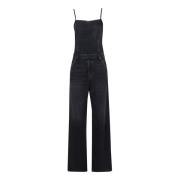 Diesel Grå Ärmelös Jumpsuit Damklänning Gray, Dam