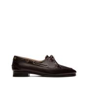 Bally Brun läder mockasin skor Brown, Dam