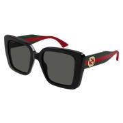 Gucci Oversized Fjäril Solglasögon i Svart Black, Unisex