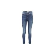 Calvin Klein Blå Bomull HighRise Skinny Jeans Blue, Dam