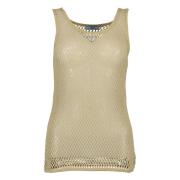 Prada Mesh Bomull Linne Beige, Dam