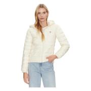 Guess Lättvikts Nylon Parka Jacka White, Dam