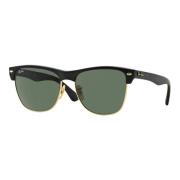 Ray-Ban Clubmaster Oversized Solglasögon Svart/Guld/Grå Black, Herr