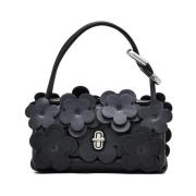 Marc Jacobs Svart Läder Dual Mini Väska med Blommor Black, Dam