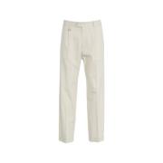 Paolo Pecora Vita Linneblandade Chino Byxor White, Herr