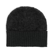 Maison Margiela Texturerad Beanie Grå Hatt Logotyp Gray, Herr