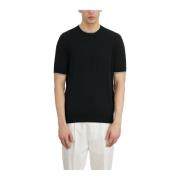 Paolo Pecora Bomull Crewneck Sweater Black, Herr