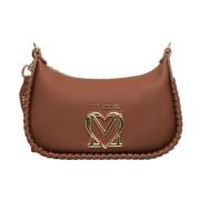 Love Moschino Brun Skuldväska Mini Hobo Stil Brown, Dam