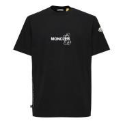 Moncler Kaninmönster Svart T-shirt Black, Herr