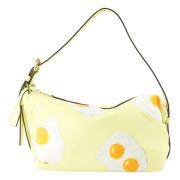 Moschino Tryckt Ägg Hobo Väska Yellow, Dam