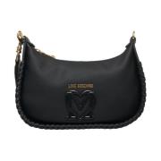 Love Moschino Svart Axelväska Mini Hobo Stil Black, Dam