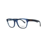 Ermenegildo Zegna Blå Trapezium Optiska Ramar med Fodral Blue, Herr