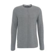 Hannes Roether Grå Stickad Pullover Sweater Aw24 Gray, Herr