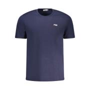 Fila Blå & Vit Bomull Crew Neck T-shirts Blue, Herr