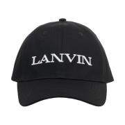 Lanvin Svart Baseballkeps med Logotyp Black, Herr