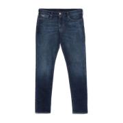 Emporio Armani Indigo Blå Jeans med Klassisk Stil Blue, Herr