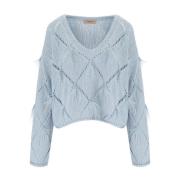 Twinset V-neck Knitwear Blue, Dam