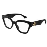 Gucci Stiliga solglasögon för mode medvetet utseende Black, Unisex