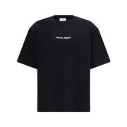 Maison Kitsuné Avslappnad passform kortärmad T-shirt Black, Herr