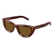 Gucci Stiliga solglasögon Brown, Unisex