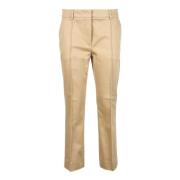 Sportmax Bomull Elastan Byxor Beige, Dam