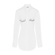 Jean Paul Gaultier Vit Logotyp Tryck Skjorta White, Dam