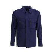 Kiton Skjortjacka med krage Blue, Herr