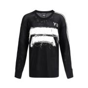 Y-3 Mesh Sweatshirt Långärmad Tröja Black, Herr