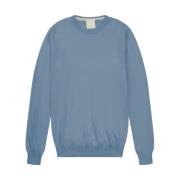 At.P.Co Lyxig Crewneck Sweater i Ljusblå Blue, Herr