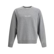 Maison Kitsuné Grå Melange Crew Neck Sweatshirt Gray, Herr