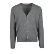 Ballantyne Kashmir Cardigan - Klassisk Modell Gray, Herr