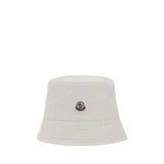 Moncler Monogram Patch Bomullshatt White, Dam