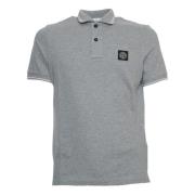 Stone Island Herr Polo Grigio Ss25 Gray, Herr