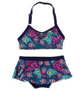 Color Kids Bikini - Tracy - UV40+ - MarinblÃ¥/Rosa m. PÃ¥fÃ¥gelfjÃ¤d