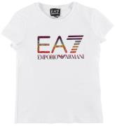EA7 T-shirt - Vit m. Logo