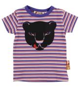 DYR T-shirt - Lila/Rosarandig m. Panter