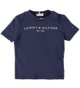 Tommy Hilfiger T-shirt - Essential - Organic - Twilight MarinblÃ¥