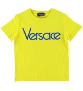 Versace T-shirt - NeongrÃ¶n/BlÃ¥ m. Logo