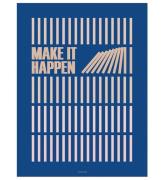 Vissevasse Affisch - 30x40 - Make It Happen - MarinblÃ¥