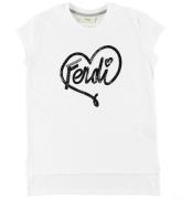 Fendi Kids T-shirt - Vit m. Paljetter