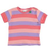 Freds World T-shirt - Multi Stripe - Korall