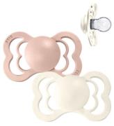 Bibs Supreme Nappar - 2-pack - Silikone - Blush/Ivory