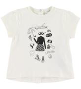 Emporio Armani T-shirt - Latte m. Print