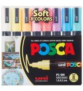 Posca Tuschpennor - PC-5M - 8 st. - DÃ¤mpad FÃ¤rger