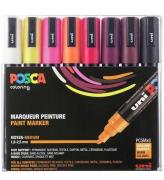 Posca Tuschpennor - PC-5M - 8 st. - VÃ¤rme FÃ¤rger