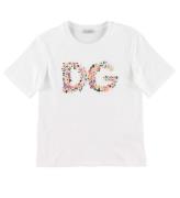 Dolce & Gabbana T-shirt - Country - Vit m. Blommabroderi