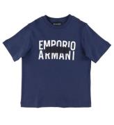 Emporio Armani T-shirt - MarinblÃ¥ m. Tryck